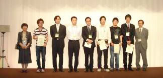 月原会長,山縣年会長と若手賞受賞者の方々